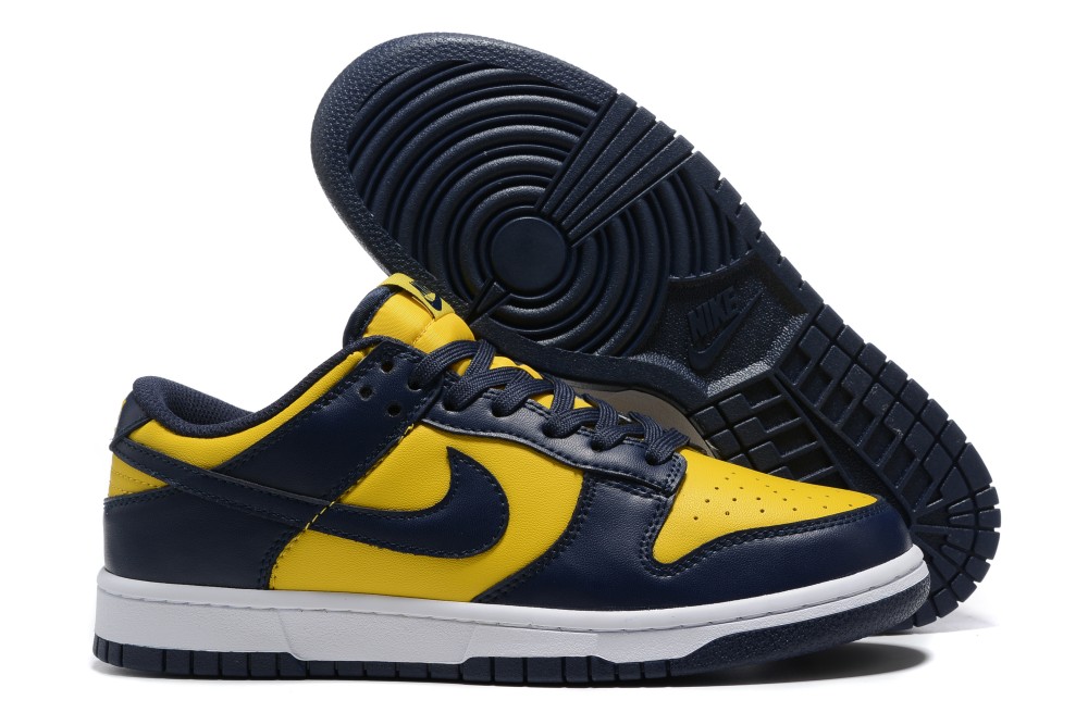 Men's Dunk Low Navy Yellow Shoes 0231 Men's Dunk Low Navy Yellow Shoes 0231